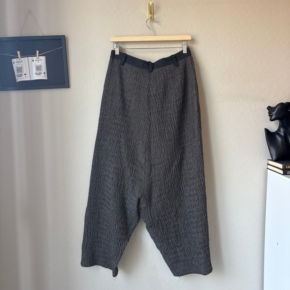 Ivan Grundahl Copenhagen Wool Blend Wide Leg Cropped Trousers Grey Size 38‎ - Picture 6 of 8